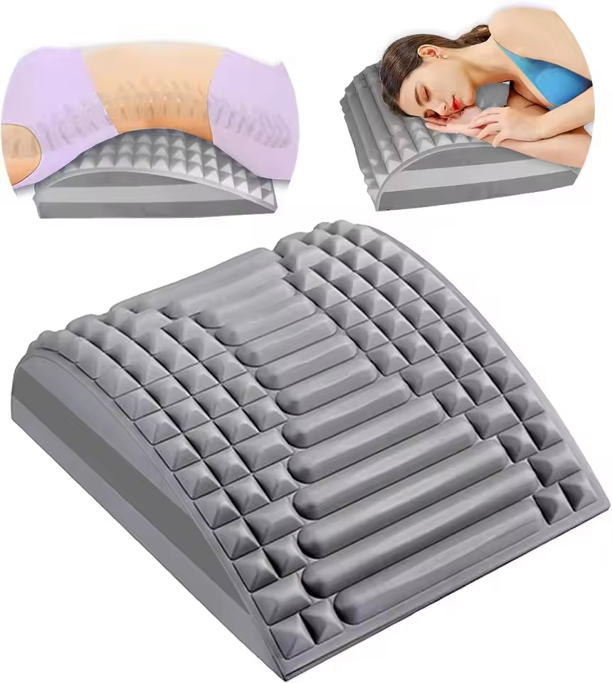 Ultimate Back Neck Massager Stretcher for Herniated Disc Relief – Posture Corrector & Lumbar Traction Massage Pillow