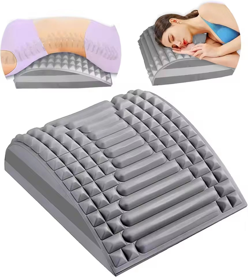 Ultimate Back Neck Massager Stretcher for Herniated Disc Relief – Posture Corrector & Lumbar Traction Massage Pillow